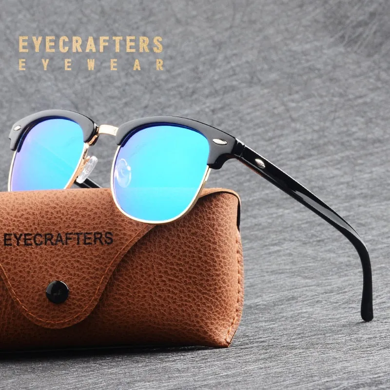 Retro Classic Half Frame Polarized Sunglasses