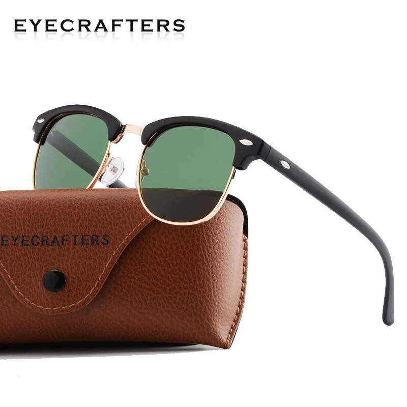 Retro Classic Half Frame Polarized Sunglasses