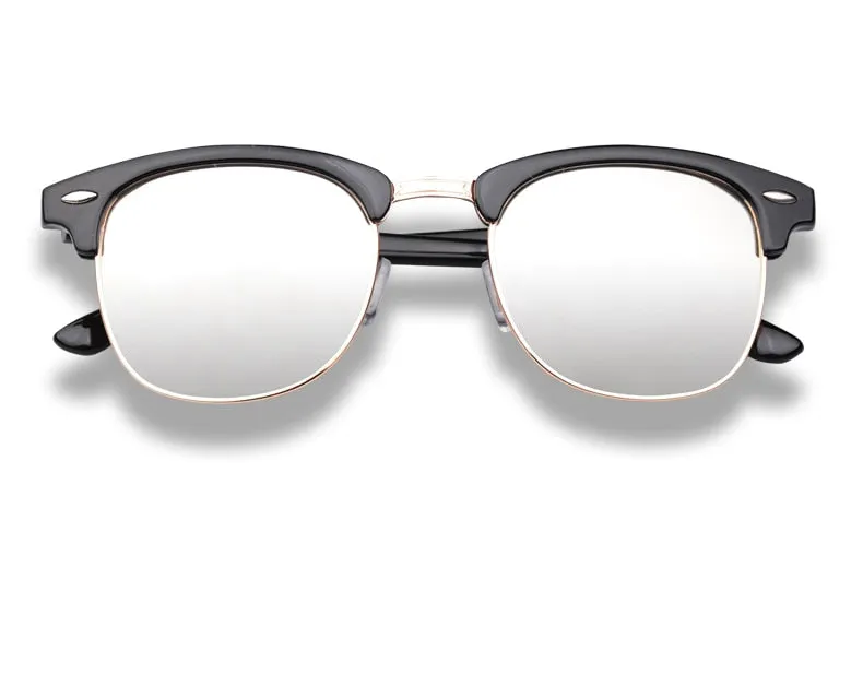 Retro Classic Half Frame Polarized Sunglasses