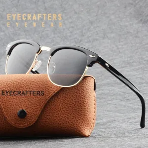Retro Classic Half Frame Polarized Sunglasses