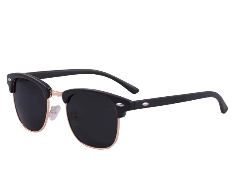Retro Classic Half Frame Polarized Sunglasses
