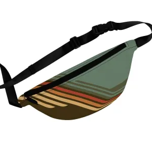 Retro Fanny Pack, Retro 70s style, 70s Graphic Design Fanny Pack, Small Waist Bag, Vintage Inspired Bag, Retro 80s, 70s Stripe Fanny Pack