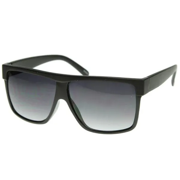 Retro Mens Super Flat Top Horned Rim Sunglasses 8493