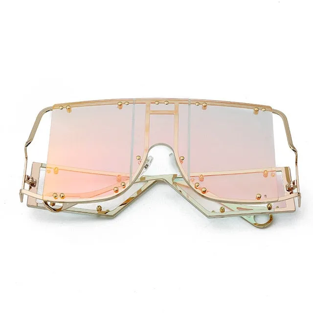 Ryn- Oversized Rimless Sunglasses