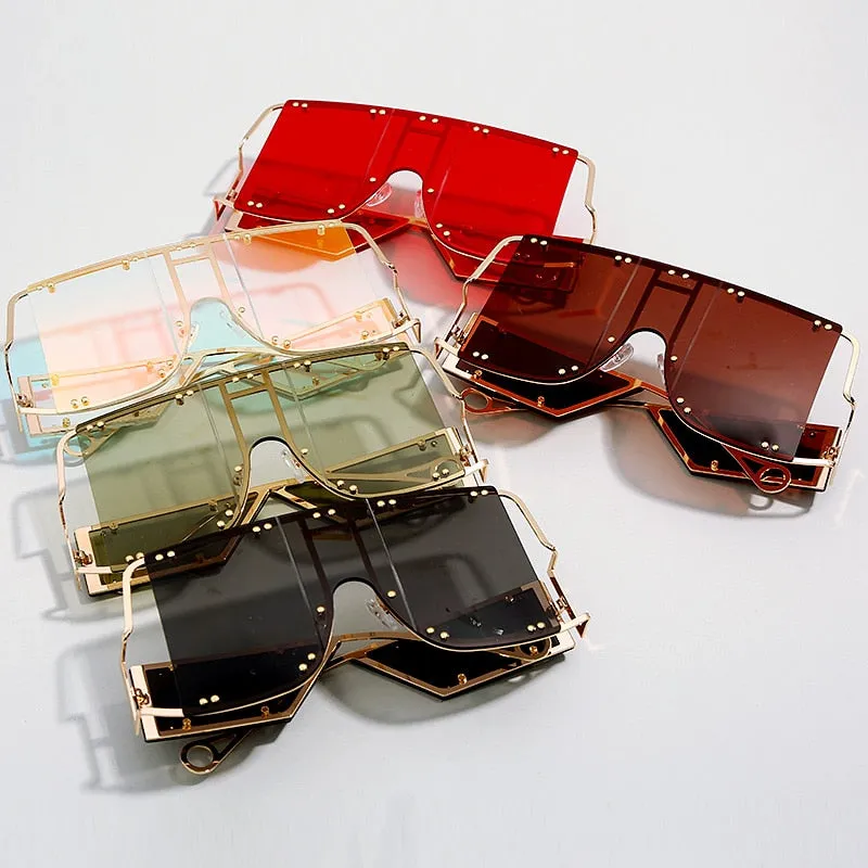 Ryn- Oversized Rimless Sunglasses