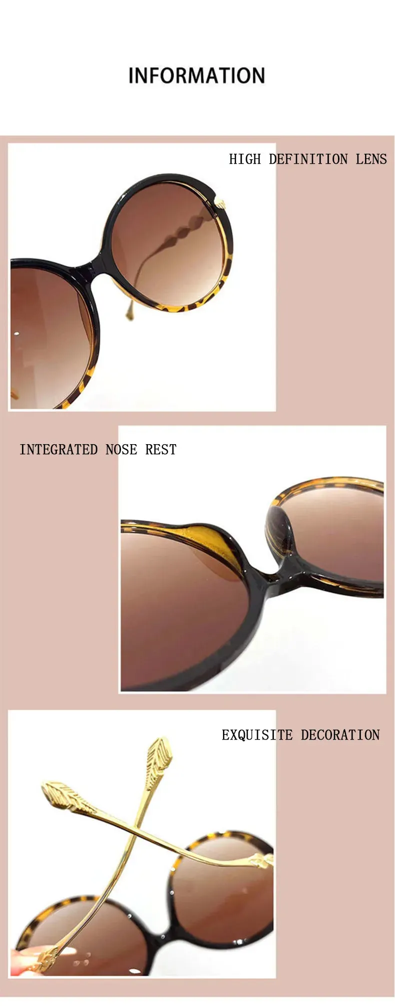 Shania's Round Sunglasses Oversized Vintage Shades
