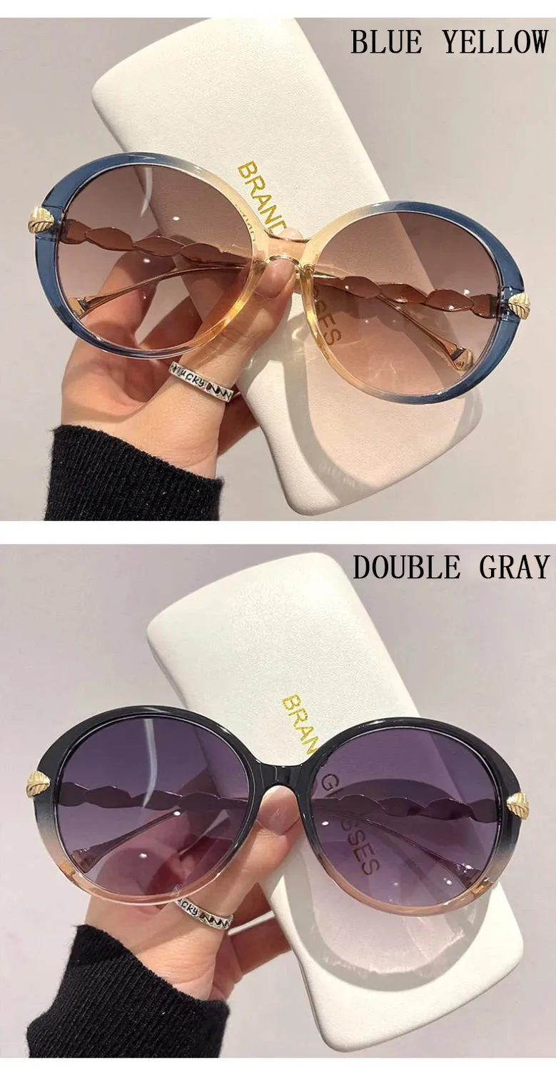 Shania's Round Sunglasses Oversized Vintage Shades