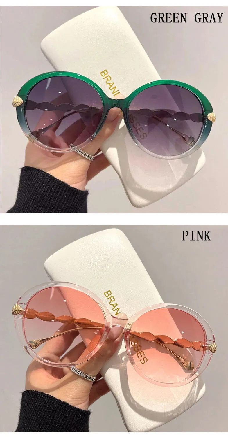 Shania's Round Sunglasses Oversized Vintage Shades