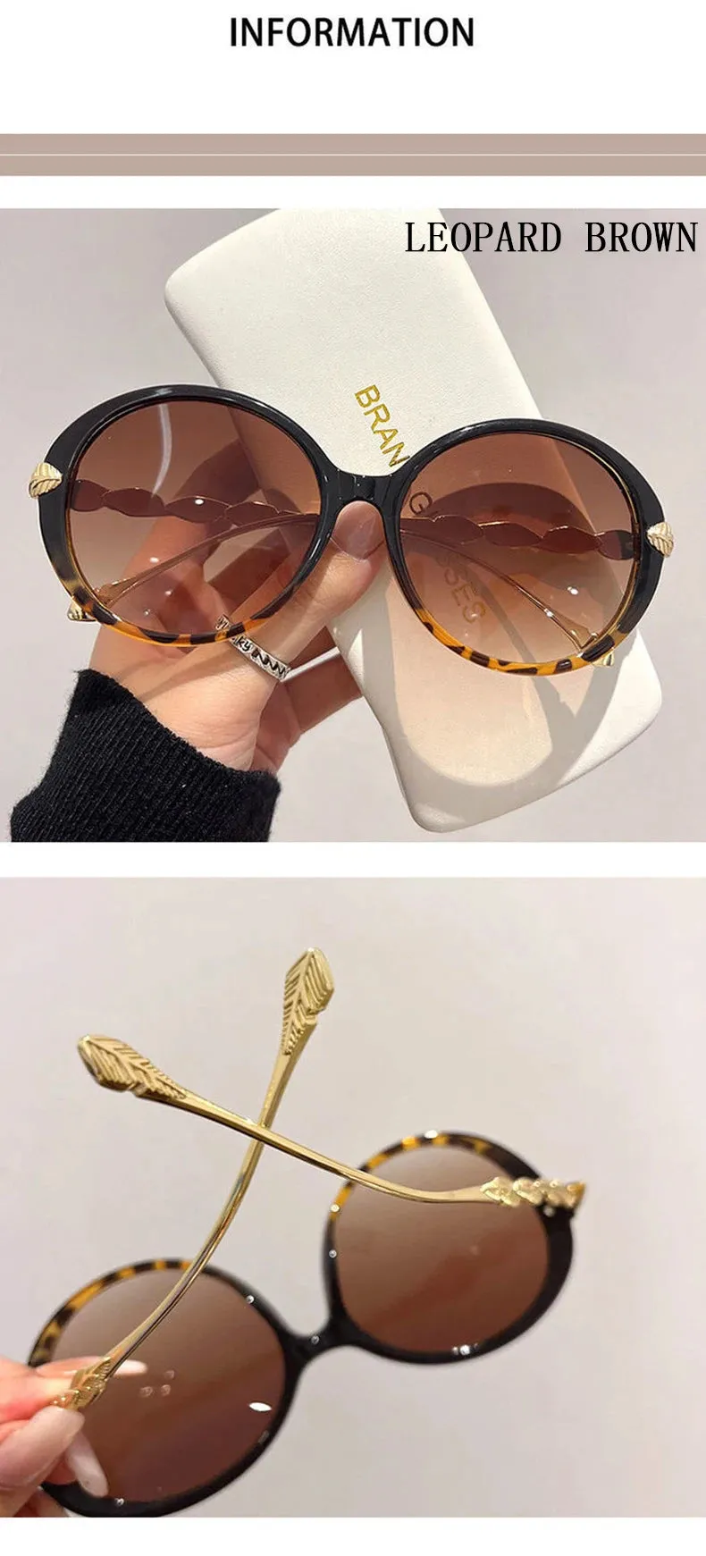 Shania's Round Sunglasses Oversized Vintage Shades
