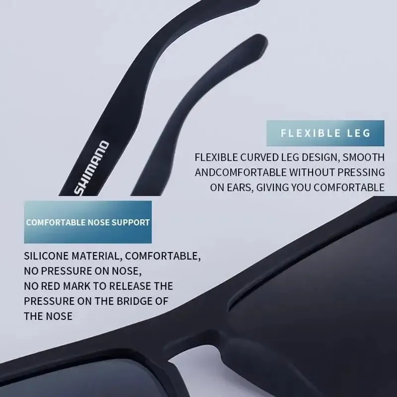 Shimano Polarized UV400 Protection Fishing  Sunglasses With Case
