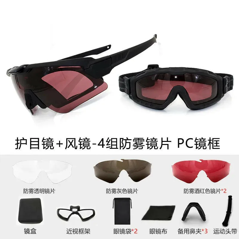 SI M ALPHA Anti-fog Ski sunglasses cycling sun glasses military goggles bullet-proof Army tactical glasses MTB shooting eyewear