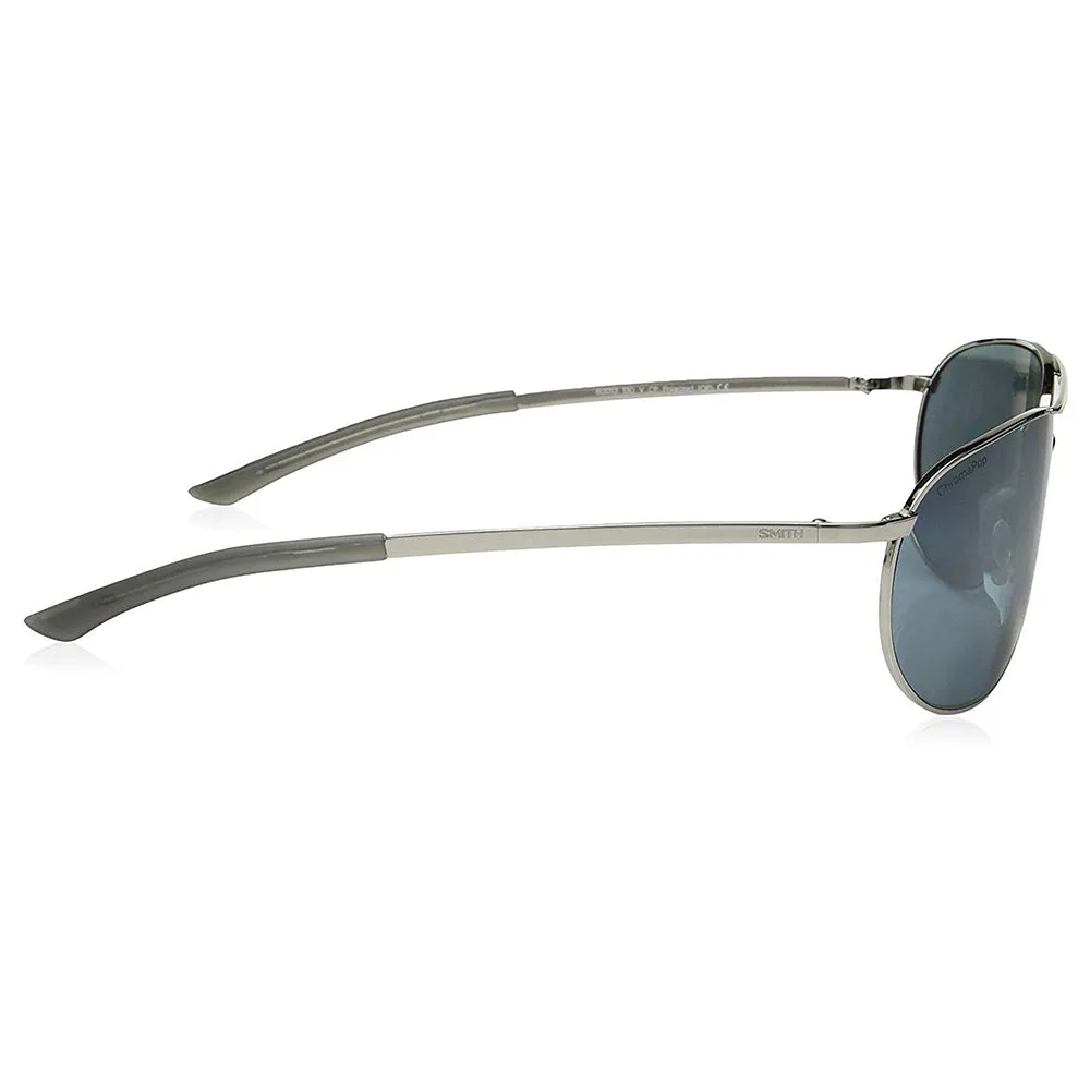 Smith Serpico Slim 2.0 Womens Silver Frame Platinum ChromaPop Polarized Lens Aviator Sunglasses - SS2CPGYMSV