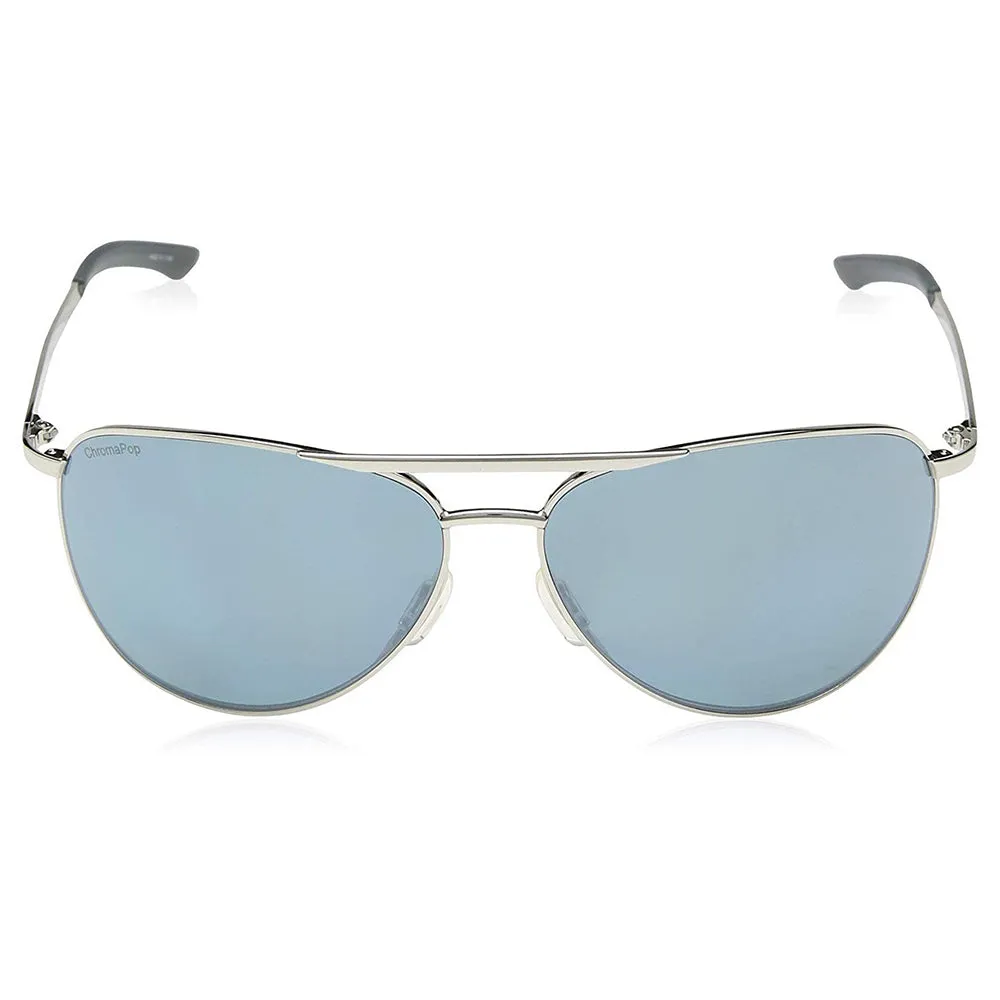 Smith Serpico Slim 2.0 Womens Silver Frame Platinum ChromaPop Polarized Lens Aviator Sunglasses - SS2CPGYMSV