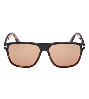 Tom Ford Men's Dark Brown Square Sunglasses