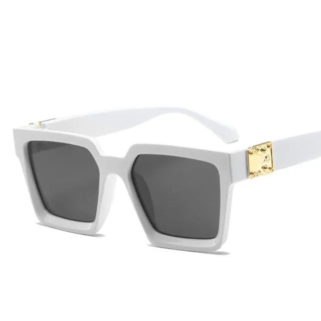Unisex Square Designer Frame Retro Style Sunglasses