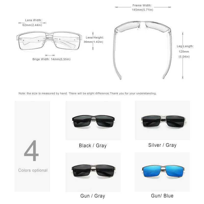 UV400 Polarized Square Sunglass