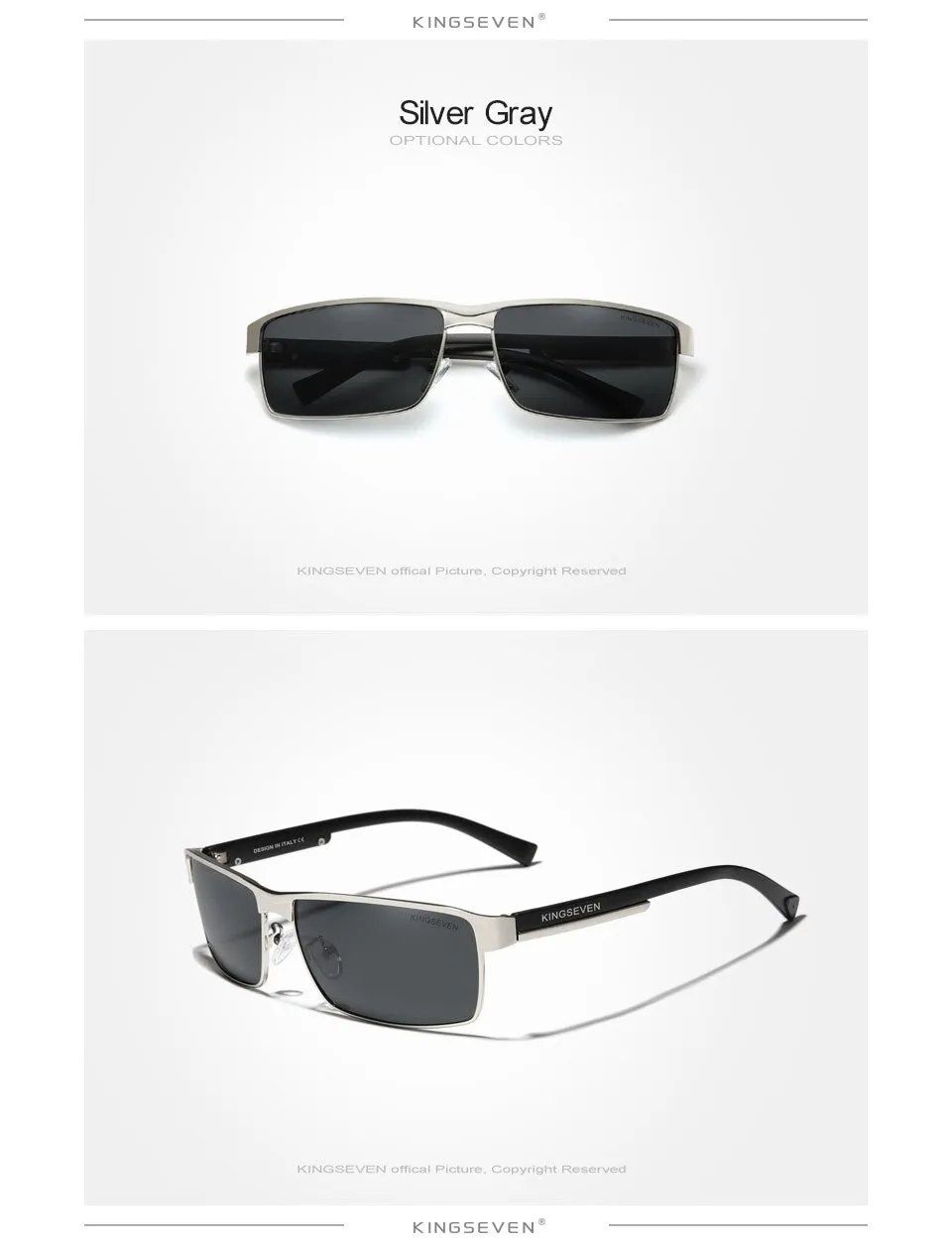 UV400 Polarized Square Sunglass