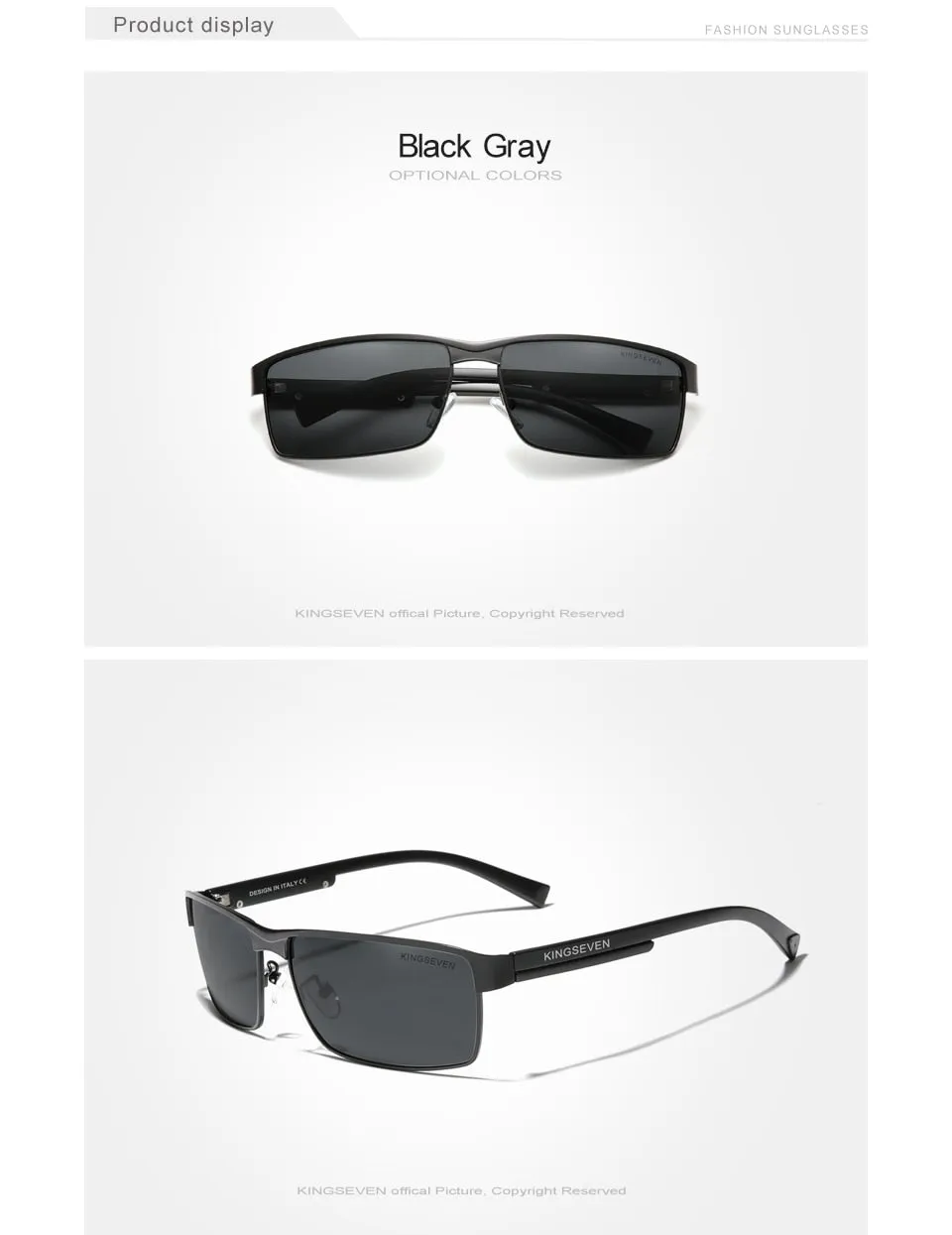 UV400 Polarized Square Sunglass