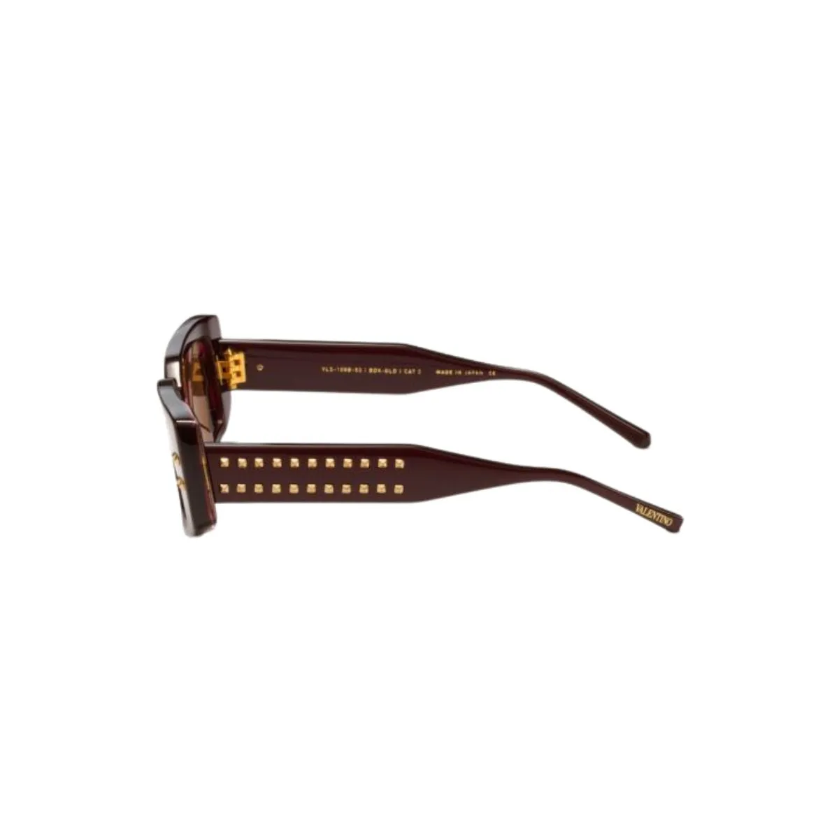 Valentino V-Cinque Sunglasses in Maroon & Dark Brown