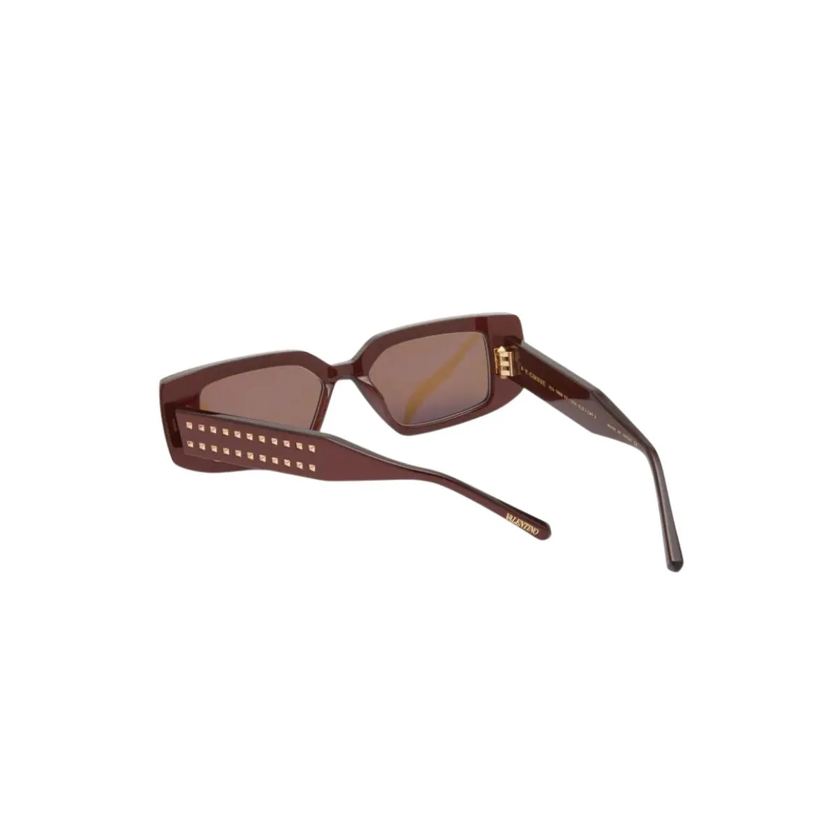 Valentino V-Cinque Sunglasses in Maroon & Dark Brown