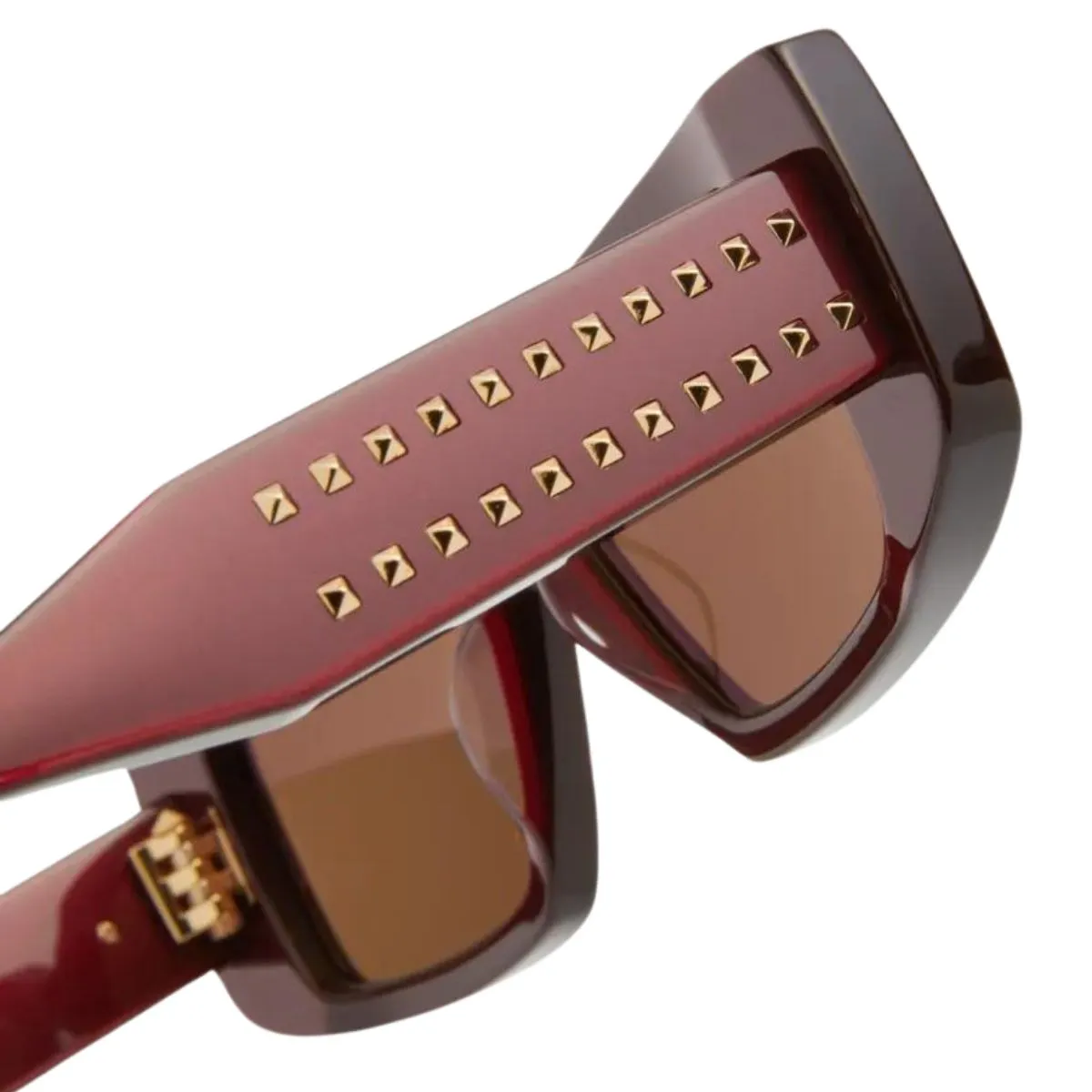 Valentino V-Cinque Sunglasses in Maroon & Dark Brown