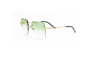 VINTAGE CLASSIC C 18KT Gold Sunglasses, Gradient Green Lenses
