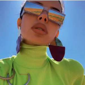 vintage punk mirror rectangle sunglasses