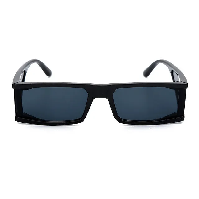 vintage punk mirror rectangle sunglasses