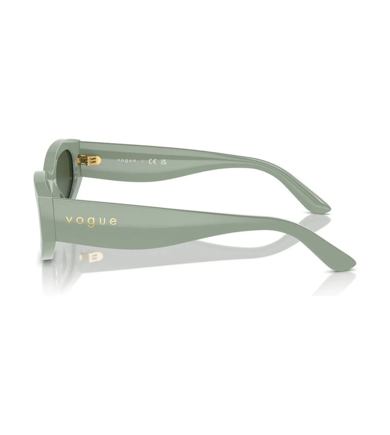 Vogue Women's Green Rectangular Sunglasses