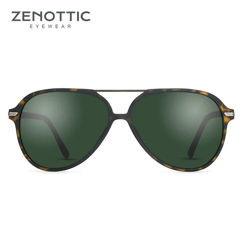ZENOTTIC Aviator Polarized Sunglasses: Retro Style, Oversized Elegance, UV400 Protection