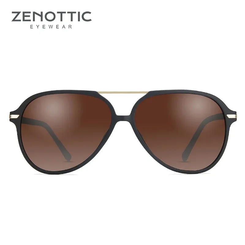 ZENOTTIC Aviator Polarized Sunglasses: Retro Style, Oversized Elegance, UV400 Protection