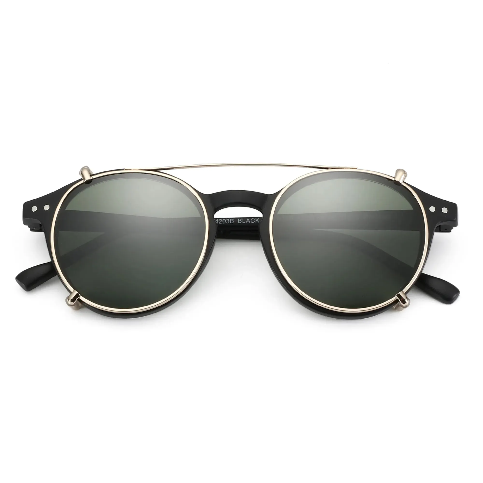 ZENOTTIC Steampunk Style Clip on Sunglasses