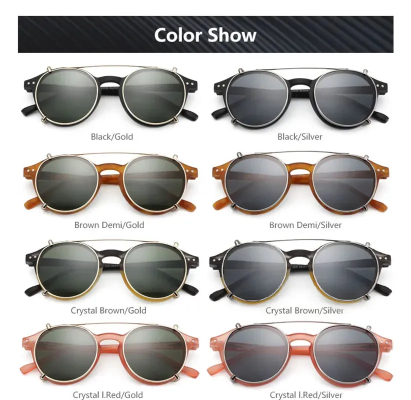 ZENOTTIC Steampunk Style Clip on Sunglasses