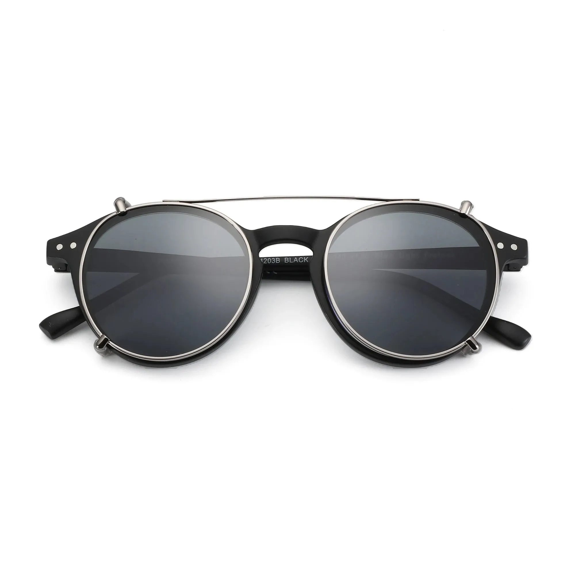 ZENOTTIC Steampunk Style Clip on Sunglasses